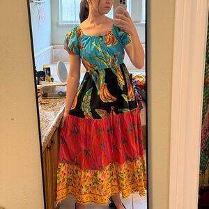 FARM Rio Multicolor Floral Maxi Dress Size XS